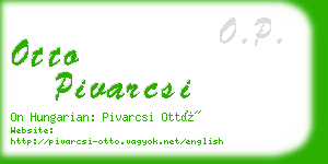 otto pivarcsi business card